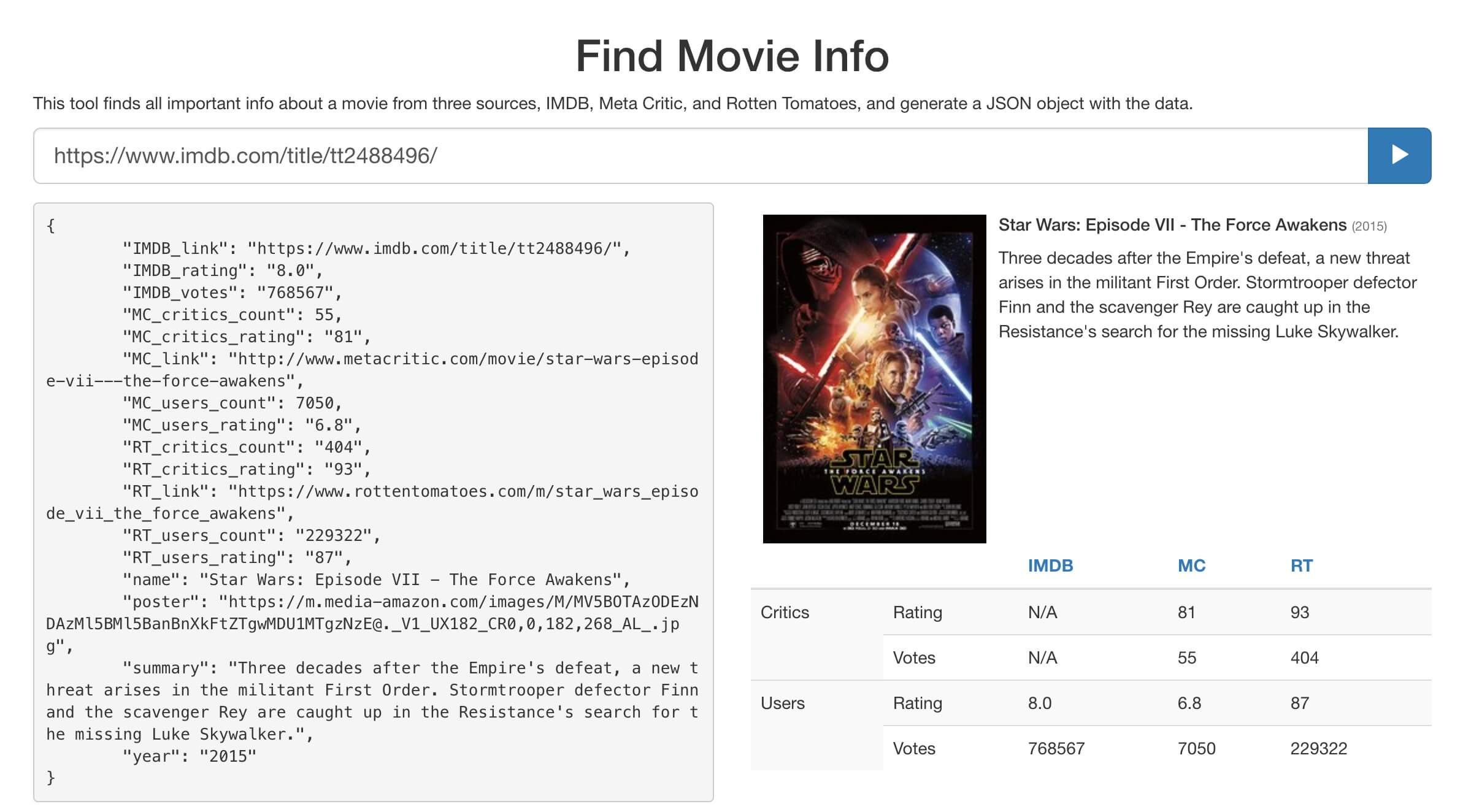 Movie Info Finder